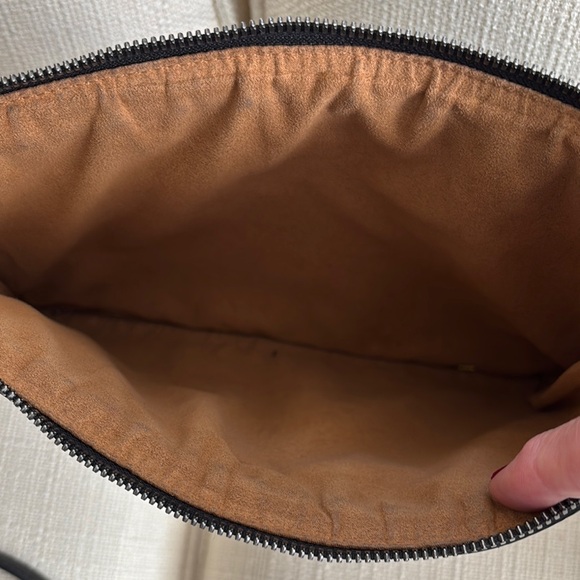 MCM Black Tote with Signature Monogram and Matching Pouch - Picture 4 of 5